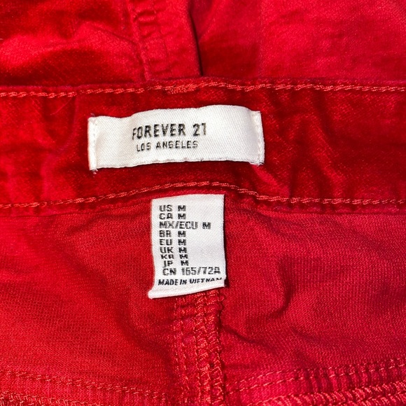 Forever 21 Red Velvet Jean Skirt - Picture 3 of 3